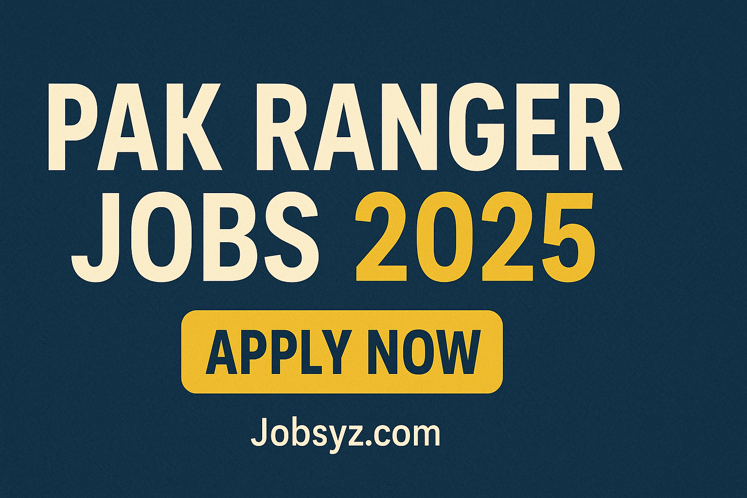 Pak Rangers Jobs 2025 | Apply Online